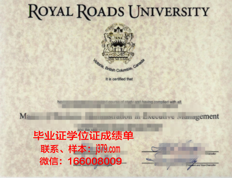洛大硕士研究生学位证书