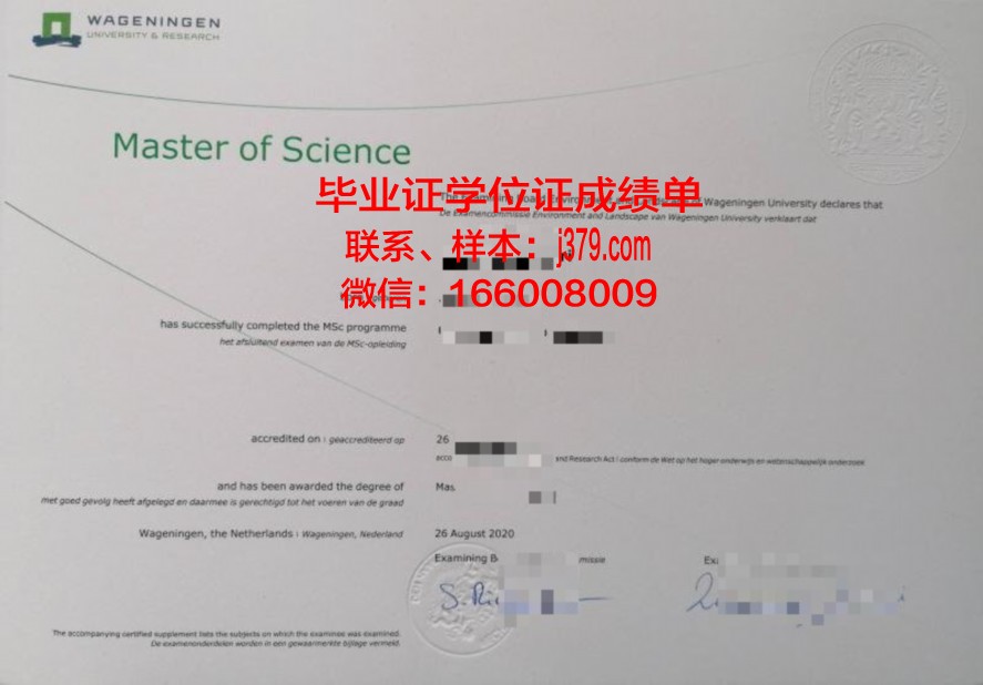 夫斯基大毕业证样式