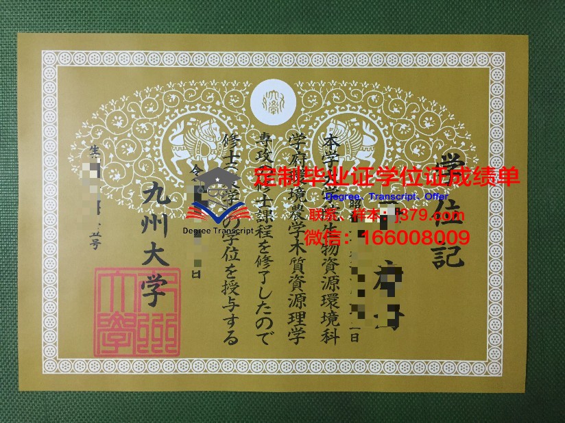 九州联合学院硕士学位证书
