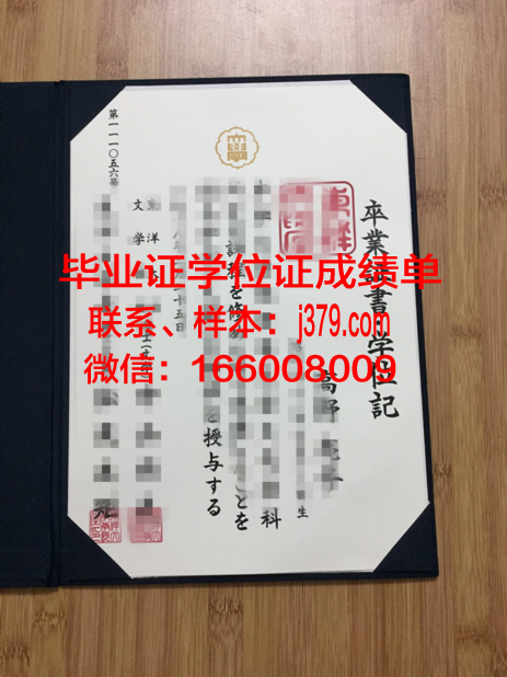 日本产业技术学府硕士研究生资格证书