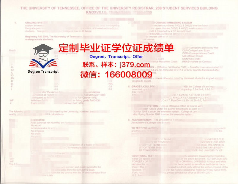 田纳西理工博士学历证明书