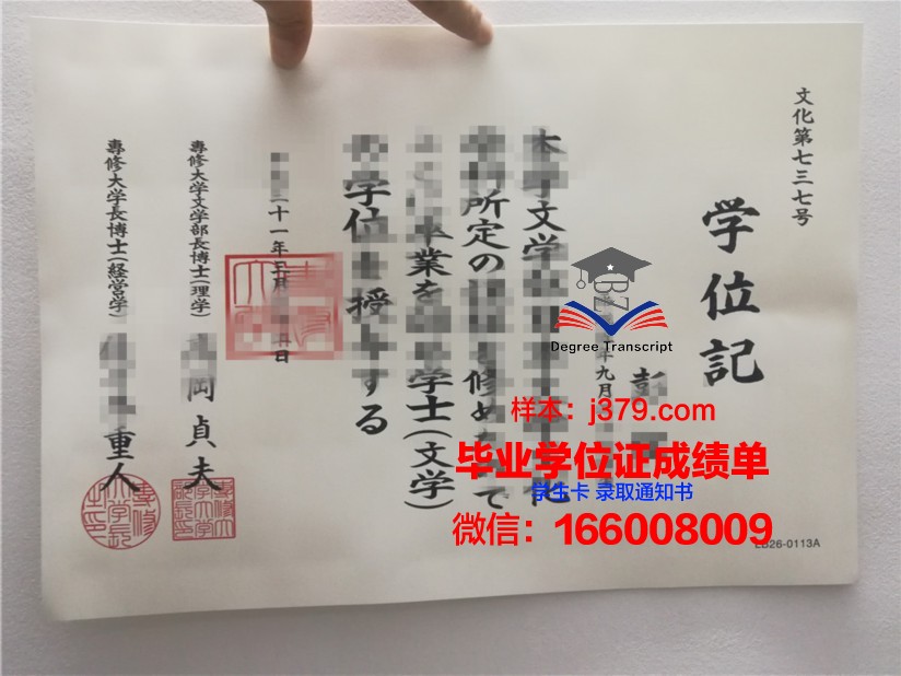 麻生专修学院信息商务学位证书