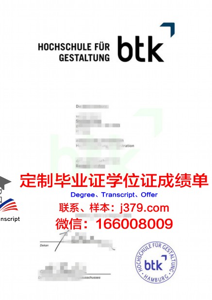 柏林艺术大学学历证明图像一览