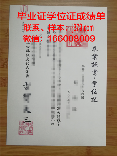 山口U学历证明及毕业证书信息
