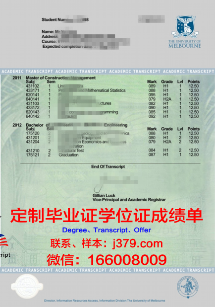 DIT学业证书与成绩单汇总