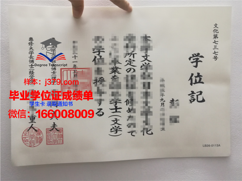 麻生专修学院信息商务学位证书