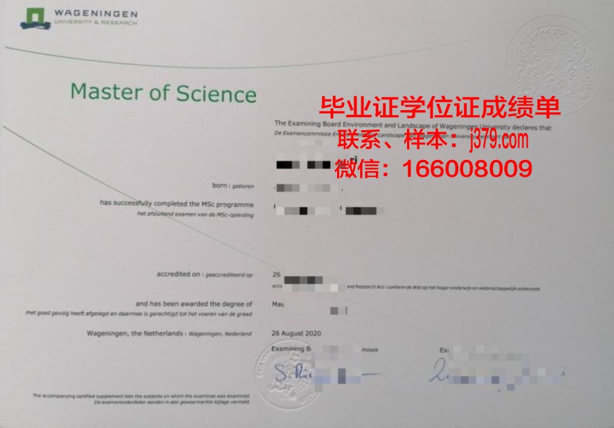 南首尔硕士学历证明书