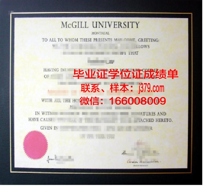 麦基尔研究生证书课程设置解析