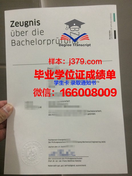 亚琛工大硕士研究生资格证书