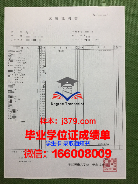 桐荫横滨学府硕士学历证明