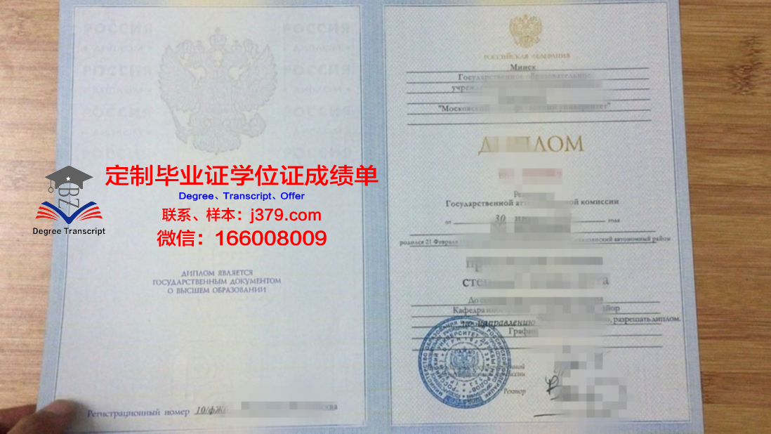 莫斯科国立大学食品工程专业硕士学位证书