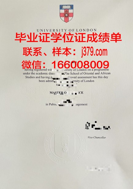 伦敦政治经济学院亚非研究证书成绩证明