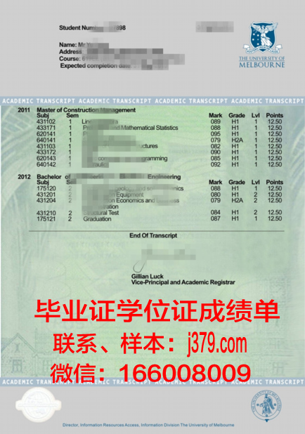尼尔森马尔伯勒理工学院官方成绩单与资格证明