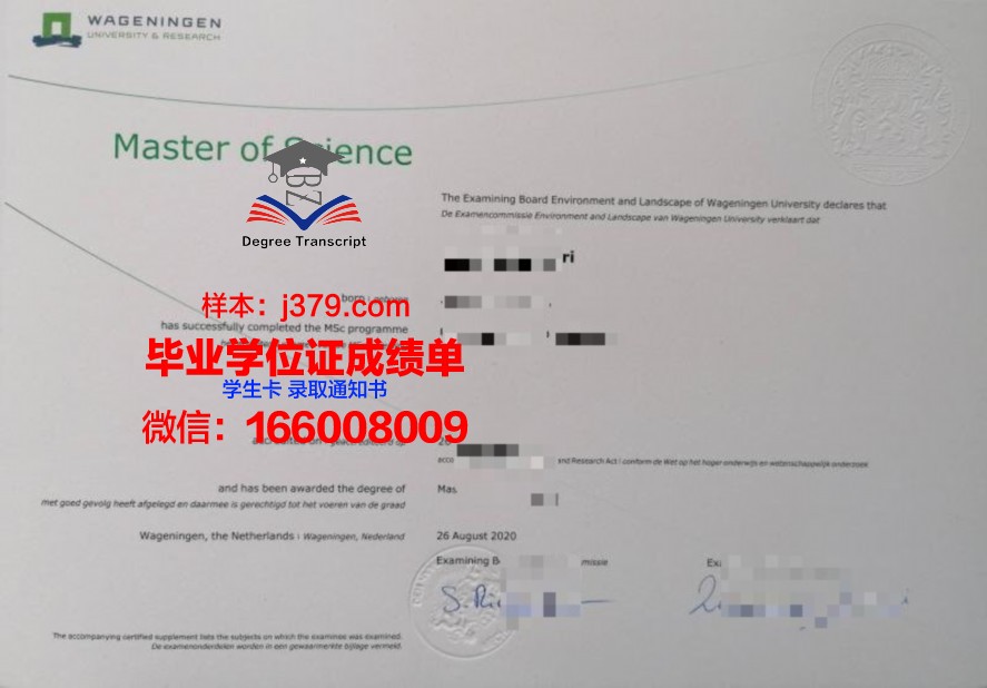 SPbGU硕士研究生毕业证明