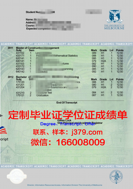 蒂拉登特斯大学学术证书与成绩单副本