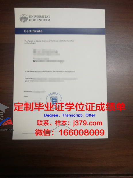 普福尔茨海姆应用技术大学研究生学位证明